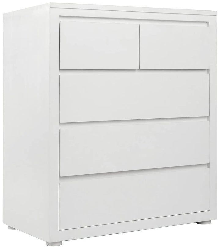 Translation missing: en.APRODZ Mango Wood Dublin Chest of 4 Drawers Storage Cabinet for Living Room Furniture (White)