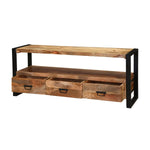 Mango Wood Inverness TV Stand Cabinet for Home | TV Unit for Living Room | Brown Finish 