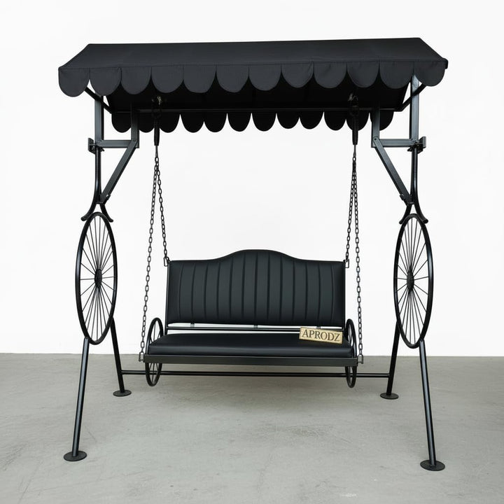 Translation missing: en.APRODZ Best Buy Steel Porch Jhula Swings Outdoor Iron Frame Deluxe Patio Garden Porch Canopy 3 Seats Swing with Bench 
