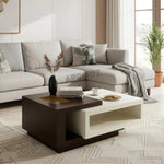 Solid Wood Center Table – Stylish Coffee Table for Living Room & Lounge, Durable Wooden Furniture, Pre-Assembled 