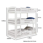 Ipsotu Mango Wood Bunk Bed Without Storage Single Bed Furniture for Bedroom Living Room Home (Mango - Brown) 