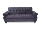 Modern Sofa Set 3 Seater Velvet Fabric Sofa Upholstered Chaise Lounge with Button Design, Living Room Furniture Sofa for Home & Office 
