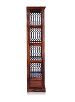 Bookshelf | Sheesham Wood Wooden Storage Organizer | Shelves Bookcase Rustic Durable, Stylish & Compact Design for Home, Office & Living Room | Furniture Organizer Elegant Finish (Honey 4) 