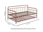 Marks Daybed Twin Size Metal and Mdf Trundle Bunk Bed 