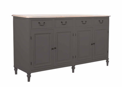 Solid Wood Cancun Storage Sideboard Cabinet with 4 Door and 4 Drawer for Living Room 