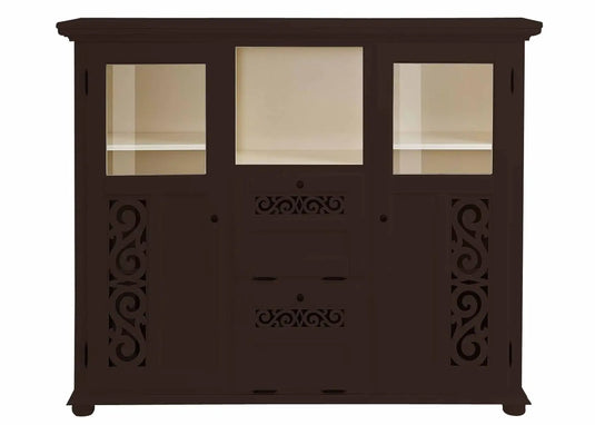 Translation missing: en.APRODZ Soild Wood Fora Sideboard Storage Cabinet for Living Room | Eastern Brownstone Finish