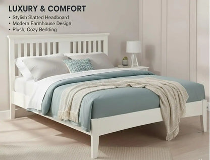 Solid Wood Parma King & Queen Size Bed – Elegant and Stylish Bedroom Furniture Without Storage for a Modern Home 