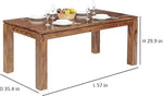 Sheesham Wood Solimosi 6 Seater Dining Table Set for Home | Dining Furniture | Brown Finish 