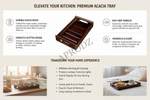 Solid Wood Decorative Serving Tray – Antique Touch Rectangular Wooden 
