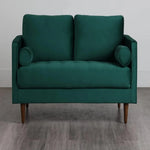 MidCen Wooden 2 Seater Sofa with High-Density Comfortable Foam for Home & Living Room (Upholstered- Dark Green Velvet Fabric) 