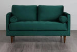 APRODZ MidCen Wooden 3 Seater Sofa Set with High-Density Comfortable Foam for Home & Living Room (Upholstered- Dark Green Velvet Fabric)