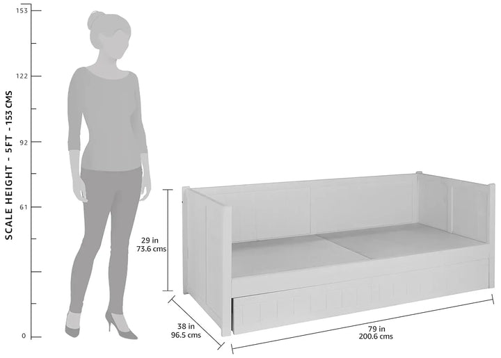 Translation missing: en.APRODZ Solid Wood wolli Trundle Bed for Living Room | Bed for Bedroom | Multicolour Finish