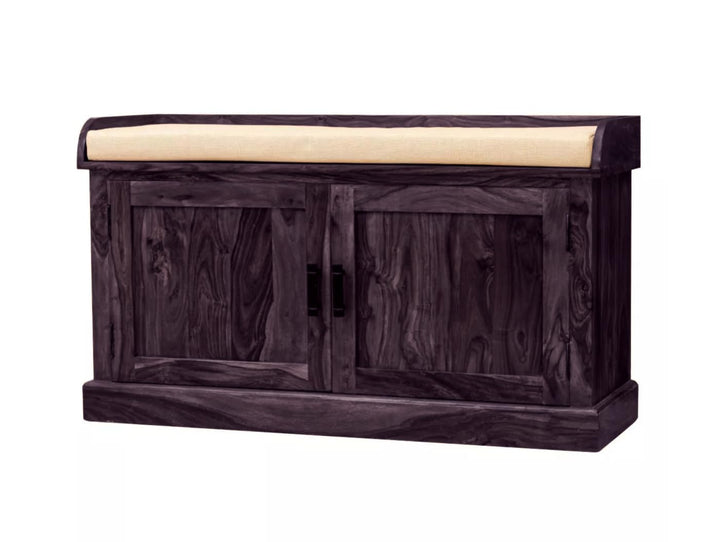 Translation missing: en.Wooden Multipurpose Cupboard &amp; Shoe Rack – Spacious Storage Cabinet with Seating for Home, Entryway &amp; Living Room (Large, Teak Finish) 
