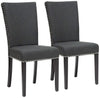 Set of 2 Harrowgate Dark Gray Linen Modern Dining Dark Gray Chair