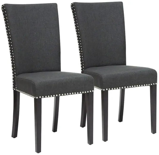 Translation missing: en.Set of 2 Harrowgate Dark Gray Linen Modern Dining Chair 