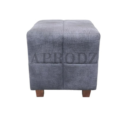 Ottoman Stool for Living Room | Pouffes for Sitting| Foot stools | Office Stools | Decoration & Dressing Table Suede Fabric Set of 1 Hale Navy...