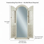 Mango Wood Meredi Standing Wall Decorative Mirror Frame| Wooden Mirror 