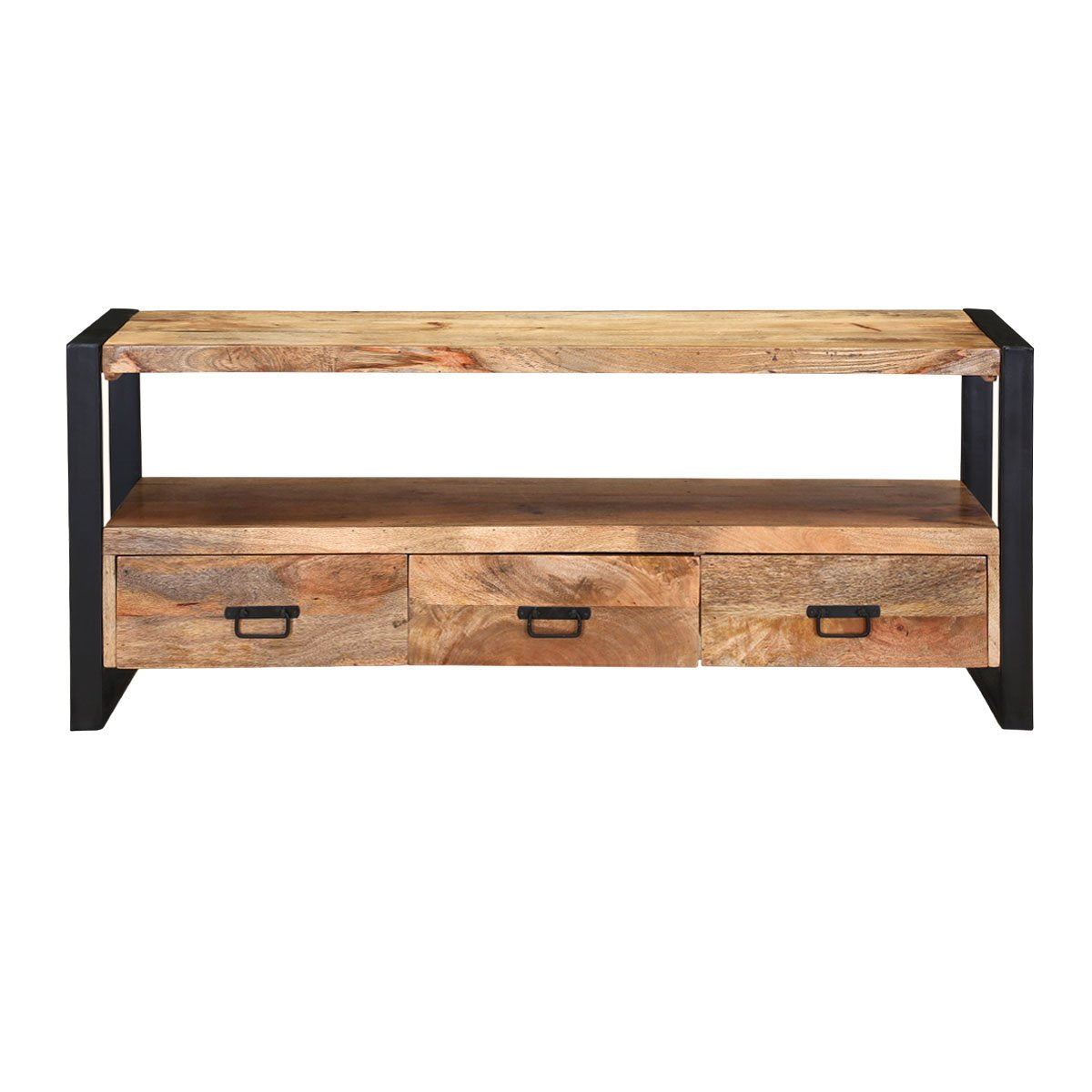 Mango Wood Inverness TV Stand Cabinet for Home | TV Unit for Living Room | Brown Finish Aprodz