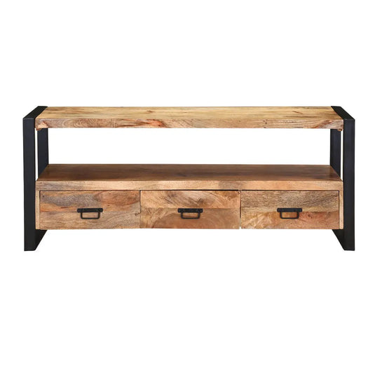 Translation missing: en.Mango Wood Inverness TV Stand Cabinet for Home | TV Unit for Living Room | Brown Finish 
