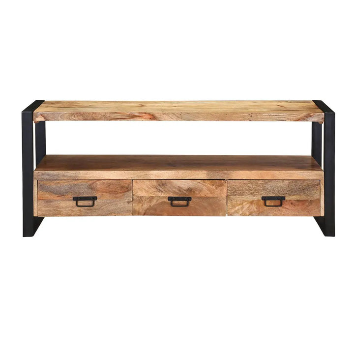 Translation missing: en.Mango Wood Inverness TV Stand Cabinet for Home | TV Unit for Living Room | Brown Finish 