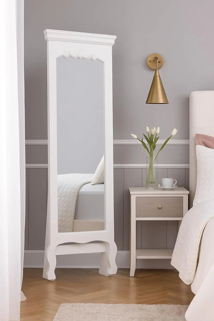 Translation missing: en.Mango Wood Home Decorative Thalo Standing Long Mirror for Living Room, Bedroom, Hotels 