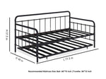 Marks Daybed Twin Size Metal and Mdf Trundle Bunk Bed 