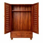 Handcrafted Sheesham Wood Temple with Storage for Pooja Room | Temple for Home | Pooja Mandir 