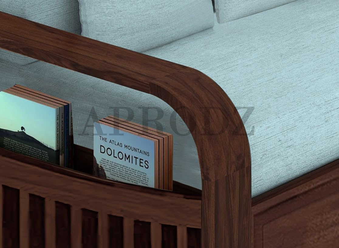 Sheesham Wood Sofa Cum Bed, 3 Seater with Storage