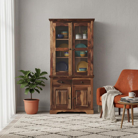 Translation missing: en.Bookshelf | Sheesham Wood Wooden Storage Organizer | Shelves Bookcase Rustic Durable, Stylish &amp; Compact Design for Home, Office &amp; Living Room | Furniture Organizer Elegant Finish (Brown 6) 