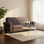 Modern Sofa Set 3 Seater Velvet Fabric Sofa Upholstered Chaise Lounge with Button Design, Living Room Furniture Sofa for Home & Office 