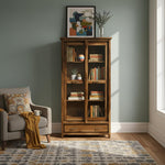 Bookshelf | Sheesham Wood Wooden Storage Organizer | Shelves Bookcase Rustic Durable, Stylish & Compact Design for Home, Office & Living Room | Furniture Organizer Elegant Finish (Brown 5) 