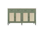 Solid Wood Sideboard Cabinet with 3 Drawer Storage Organize Cabinet for Home Dinning Kitchen Living Room & Bedroom Multi Shelves Door Cabinets Hallway Dinning  Cabinets & Storage