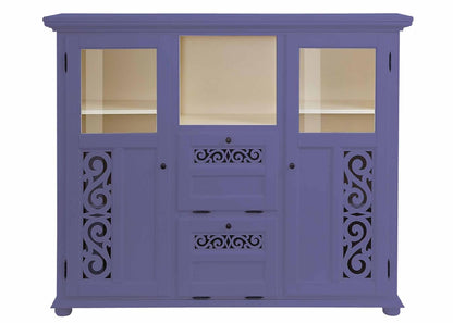 APRODZ Soild Wood Fora Sideboard Storage Cabinet for Living Room | Siberian IRIS Finish