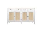 Solid Wood Sideboard Cabinet with 3 Drawer Storage Organize Cabinet for Home Dinning Kitchen Living Room & Bedroom Multi Shelves Door Cabinets Hallway Dinning  Cabinets & Storage