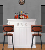 Mango Wood Peetz Royal Stylish Bar Cabinet with Wine Glass Storage for Living Room | Chestnut Finish 