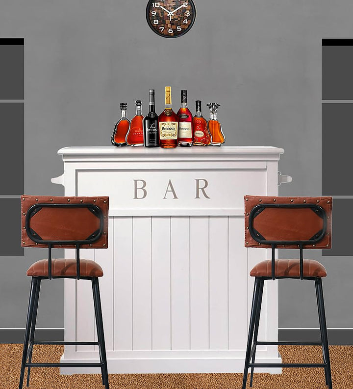 Translation missing: en.Mango Wood Peetz Royal Stylish Bar Cabinet with Wine Glass Storage for Living Room | Chestnut Finish 