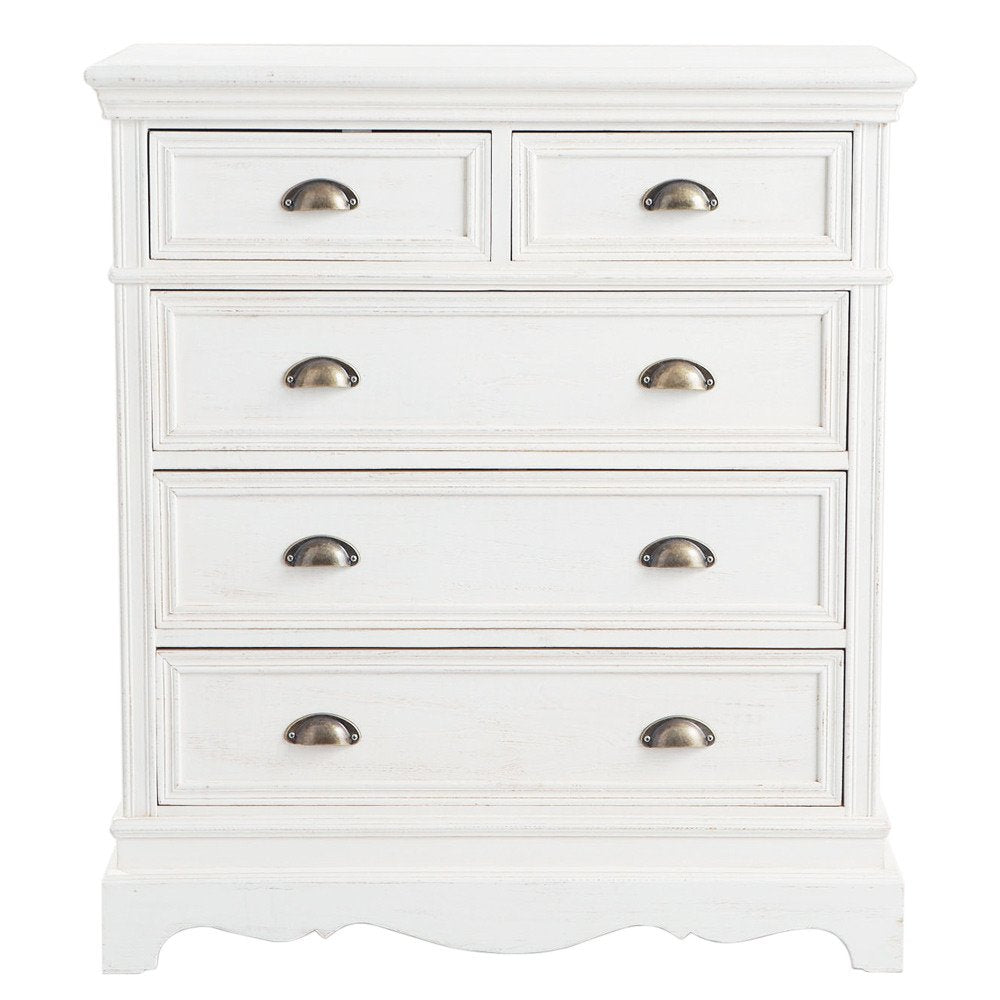 APRODZ Mango Wood Storage Cabinet Callao Chest of 5 Drawers Furniture for Living Room | Minsk