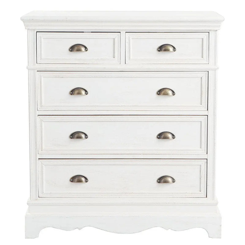 Mango Wood Storage Cabinet Callao Chest of 5 Drawers Furniture for Living Room | Minsk 