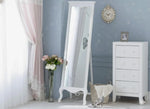 Mango Wood Home Decorative Thalo Standing Long Mirror for Living Room, Bedroom, Hotels 