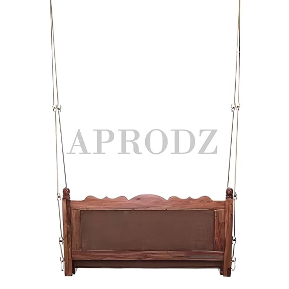 Sheesham Wood Swing Jhula for Indoor Outdoor & Balcony | House Swings for Adults (Walnut Finish) 