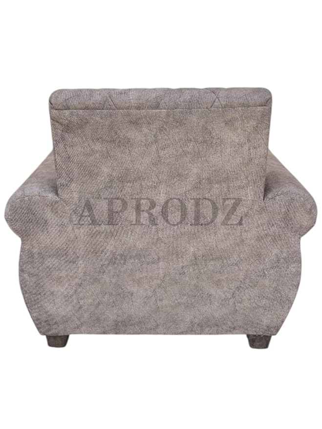Sofa | Wood Frame Suede Fabric 40D Foam Cushion | Comfortable, Durable, Stylish & Modern for Living Room Furniture | Compact Design Lounge Seat Relaxation (Light Grey + Beige) 