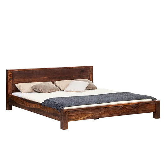 Translation missing: en.APRODZ Sheesham Wood Queen Size Boise Bed for Bedroom Stylish | Teak Finish