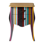 Solid Wood Bayawan Bedside Drawer Storage Table with Antique Legs Portable Accent End Table for Living Room 