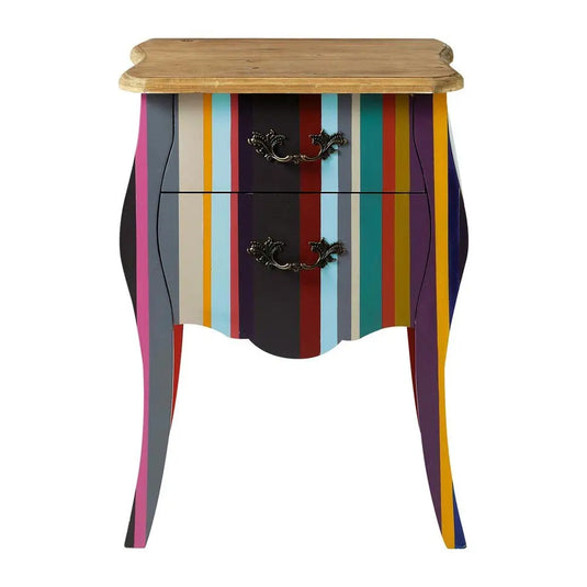 Translation missing: en.Solid Wood Bayawan Bedside Drawer Storage Table with Antique Legs Portable Accent End Table for Living Room 
