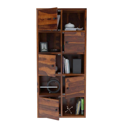 Olga Sheesham Wood 10 Cube Standard Home Office Bookcase