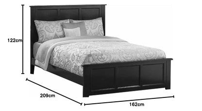 Solid Wood Downey Queen Size Bed for Bedroom