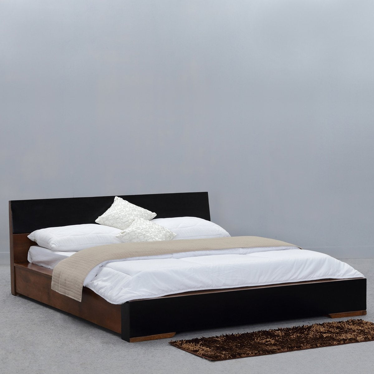 APRODZ Solid Wood Albany Queen Size Bed for Bedroom