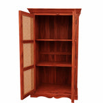 Sheesham Wood Two Door Cane Wardrobe (Sheesham Wood) 