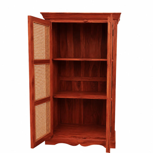 Translation missing: en.Sheesham Wood Two Door Cane Wardrobe (Sheesham Wood) 