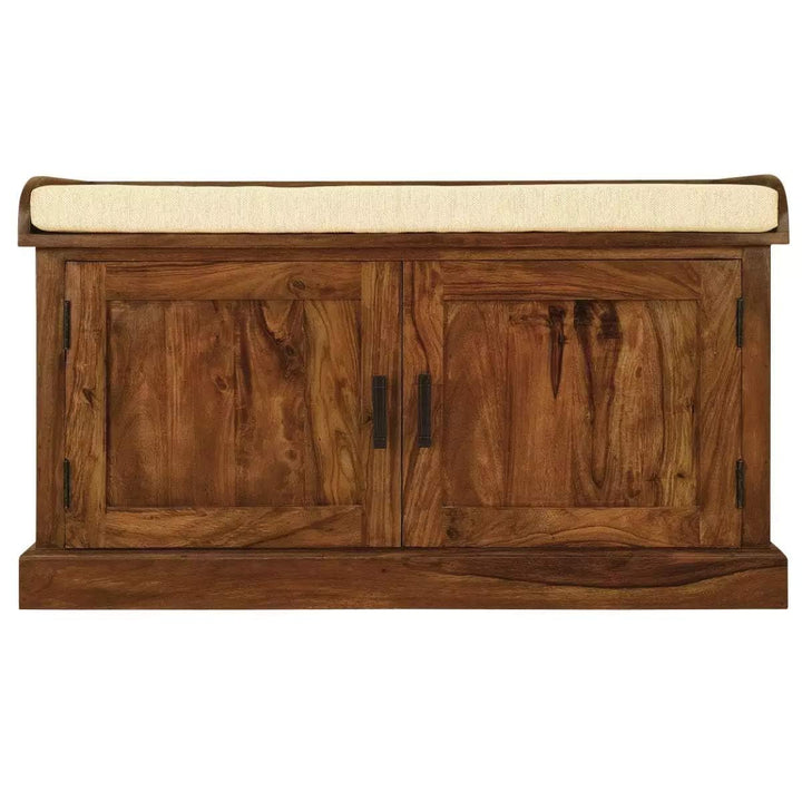 Translation missing: en.Wooden Multipurpose Cupboard &amp; Shoe Rack Spacious Storage Cabinet with Seating for Home 